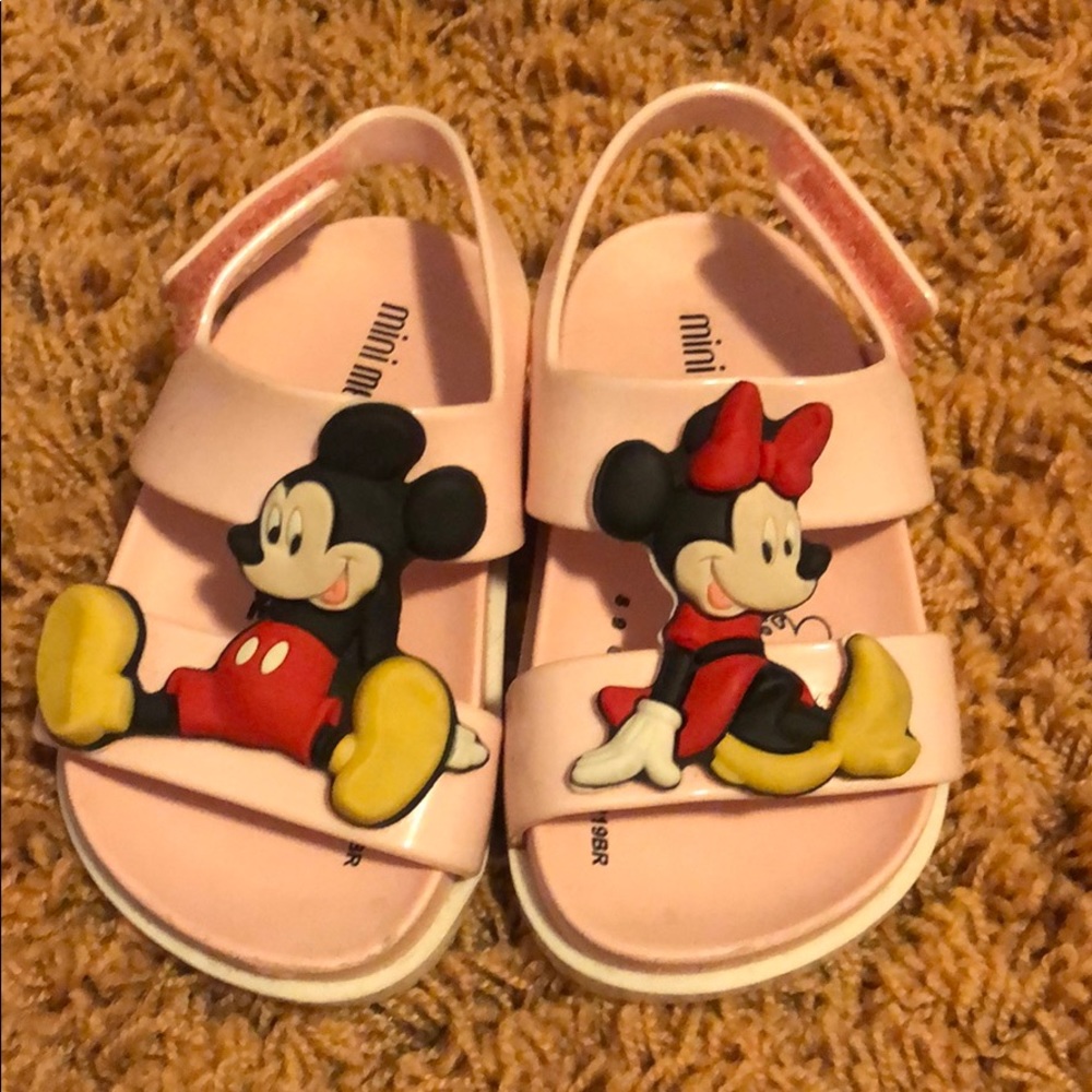 Mini Melissa Sz 5 Mickey and Minnie Sandals